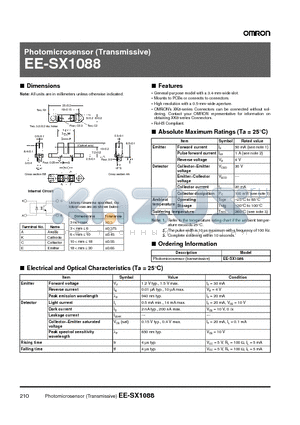 EE-SX1088 datasheet - Photomicrosensor