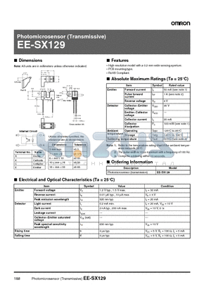 EE-SX129 datasheet - Photomicrosensor (Transmissive)