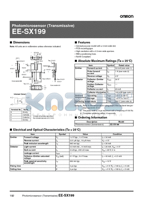 EE-SX199 datasheet - Photomicrosensor (Transmissive)