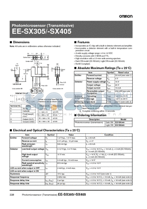 EE-SX305 datasheet - Photomicrosensor (Transmissive)