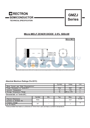 GMZJ3.0 datasheet - Micro MELF ZENER DIODE 2.5% 500mW