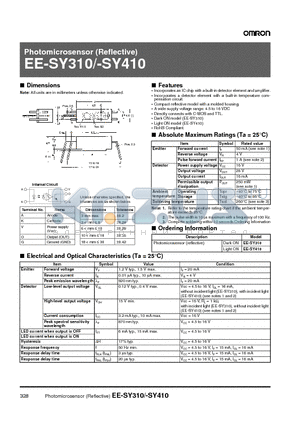 EE-SY410 datasheet - Photomicrosensor (Reflective)