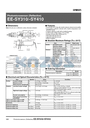 EE-SY310 datasheet - Photomicrosensor (Reflective)