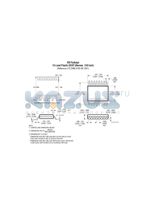 GN16 datasheet - GN Package XX-Lead Plastic SSOP (Narrow .150 Inch)