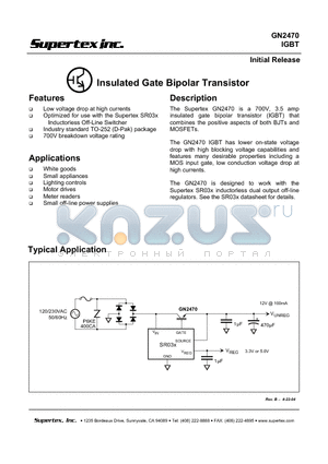 GN2470 datasheet - INSULATED GATE BIPOLAR TRANSISTOR