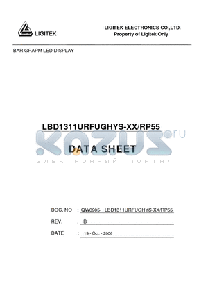 LBD1311URFUGHYS-XX/RP55 datasheet - BAR GRAPM LED DISPLAY