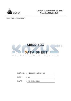 LBD2011-XX datasheet - LIGHT BAR LED DISPLAY