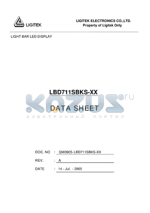 LBD711SBKS-XX datasheet - LIGHT BAR LED DISPLAY