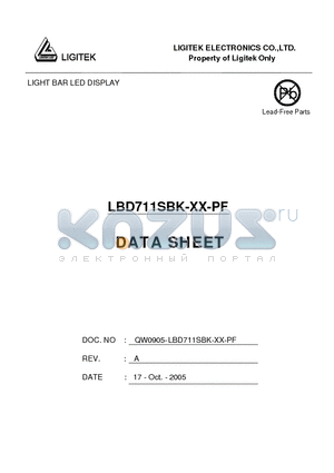 LBD711SBK-XX-PF datasheet - LIGHT BAR LED DISPLAY