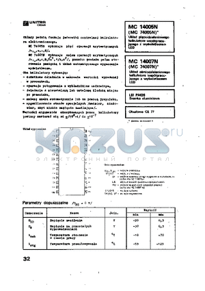 MC74007N datasheet - 8-function calculator unit co-operating with LED display