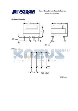 EE13 datasheet - Rapid Transformer Sample Service