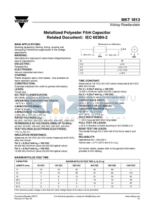 MKT1813-422-014-G datasheet - Metallized Polyester Film Capacitor