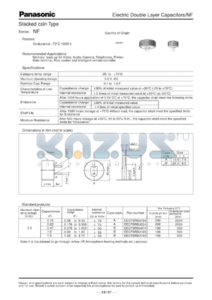 EECF5R5U224 datasheet - Electric Double Layer Capacitors/NF