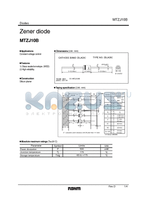 MTZJ10B_1 datasheet - Zener diode