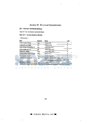 HD6473042 datasheet - ABSOLUTE MAXIMUM RATINGS