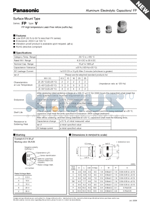 EEEFP0J331AP datasheet - Aluminum Electrolytic Capacitors