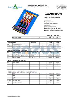 GOA94002W datasheet - GOA94002W