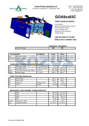 GOA95003C datasheet - THREE PHASE AC-SWITCH