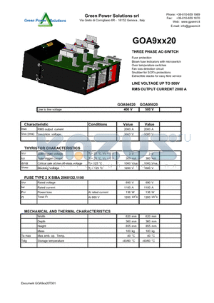 GOA95020 datasheet - THREE PHASE AC-SWITCH