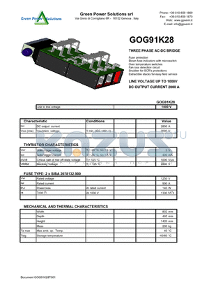 GOG91K28 datasheet - THREE PHASE AC-DC BRIDGE