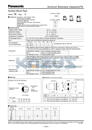 EEETB1A101P datasheet - Surface Mount Type