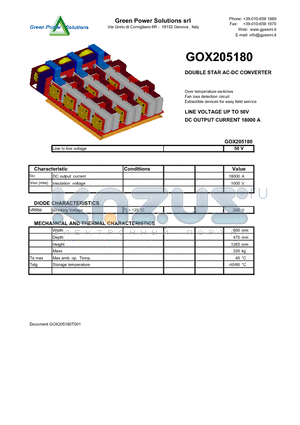 GOX205180 datasheet - DOUBLE STAR AC-DC CONVERTER