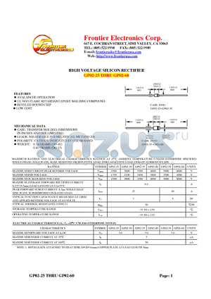 GP02-35 datasheet - HIGH VOLTAGE SILICON RECTIFIER