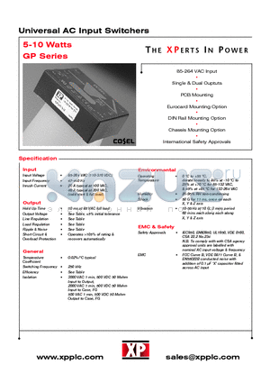 GP05UD12 datasheet - Universal AC Input Switchers