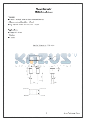 LBT-131 datasheet - Photointerrupter