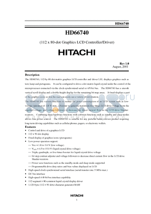 HD66728 datasheet - 112 x 80-dot Graphics LCD Controller/Driver