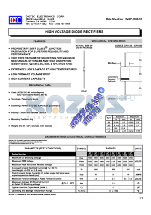 GP1200 datasheet - HIGH VOLTAGE DIODE RECTIFIERS