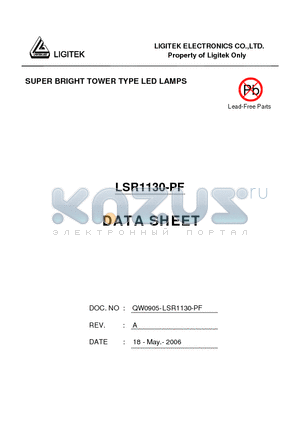 LSR1130-PF datasheet - SUPER BRIGHT TOWER TYPE LED LAMPS