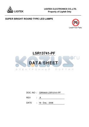 LSR13741-PF datasheet - SUPER BRIGHT ROUND TYPE LED LAMPS