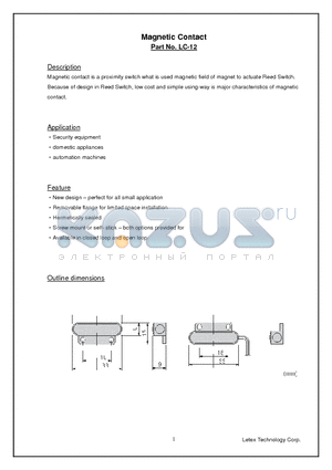 LC-12 datasheet - Magnetic Contact