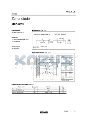 MTZJ6.2B_1 datasheet - Zener diode