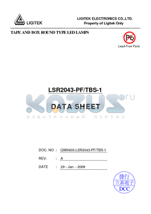 LSR2043-PF-TBS-1 datasheet - TAPE AND BOX ROUND TYPE LED LAMPS