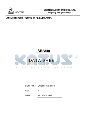 LSR2340 datasheet - SUPER BRIGHT ROUND TYPE LED LAMPS