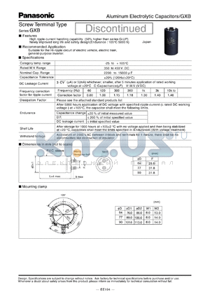 EEGXB2G562J datasheet - Screw Terminal Type