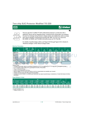 P1701A_2L datasheet - Two-chip SLIC Protector