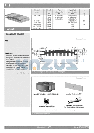 P17/130 datasheet - For capsule devices