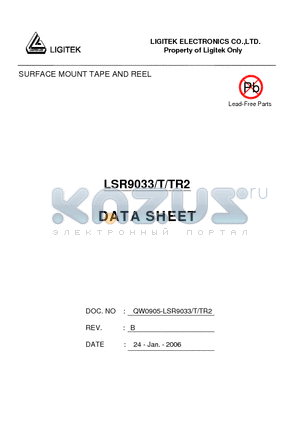 LSR9033-T-TR2 datasheet - SURFACE MOUNT TAPE AND REEL