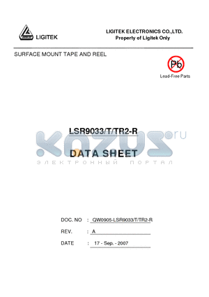 LSR9033-T-TR2-R datasheet - SURFACE MOUNT TAPE AND REEL