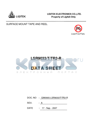 LSR9033/T/TR2-R datasheet - SURFACE MOUNT TAPE AND REEL