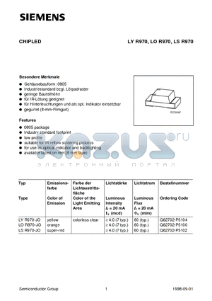 LSR970-JO datasheet - CHIPLED