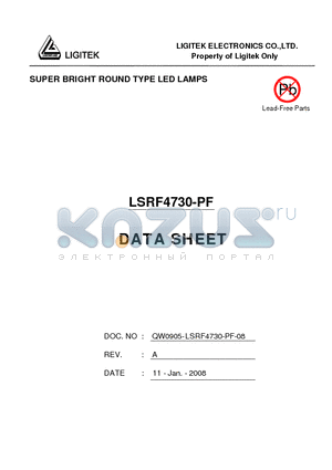 LSRF4730-PF datasheet - SUPER BRIGHT ROUND TYPE LED LAMPS
