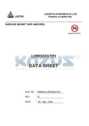 LSRF9S53-TR1 datasheet - SURFACE MOUNT TAPE AND REEL