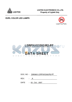 LSRF9UG3392/R2-PF datasheet - DURL COLOR LED LAMPS