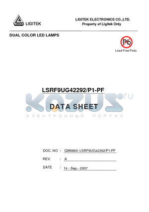 LSRF9UG42292-P1-PF datasheet - DUAL COLOR LED LAMPS