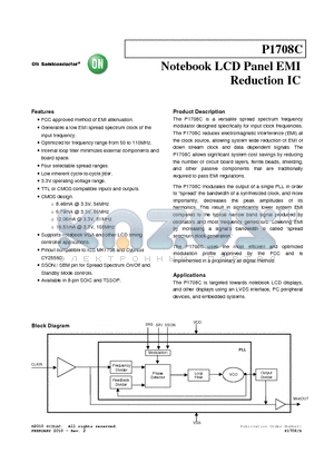 P1708C datasheet - Notebook LCD Panel EMI Reduction IC