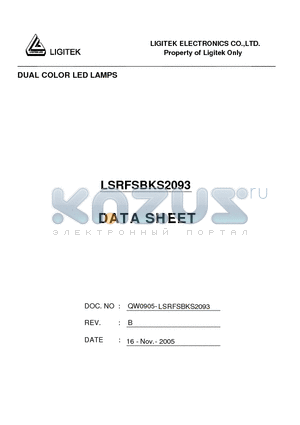 LSRFSBKS2093 datasheet - DUAL COLOR LED LAMPS